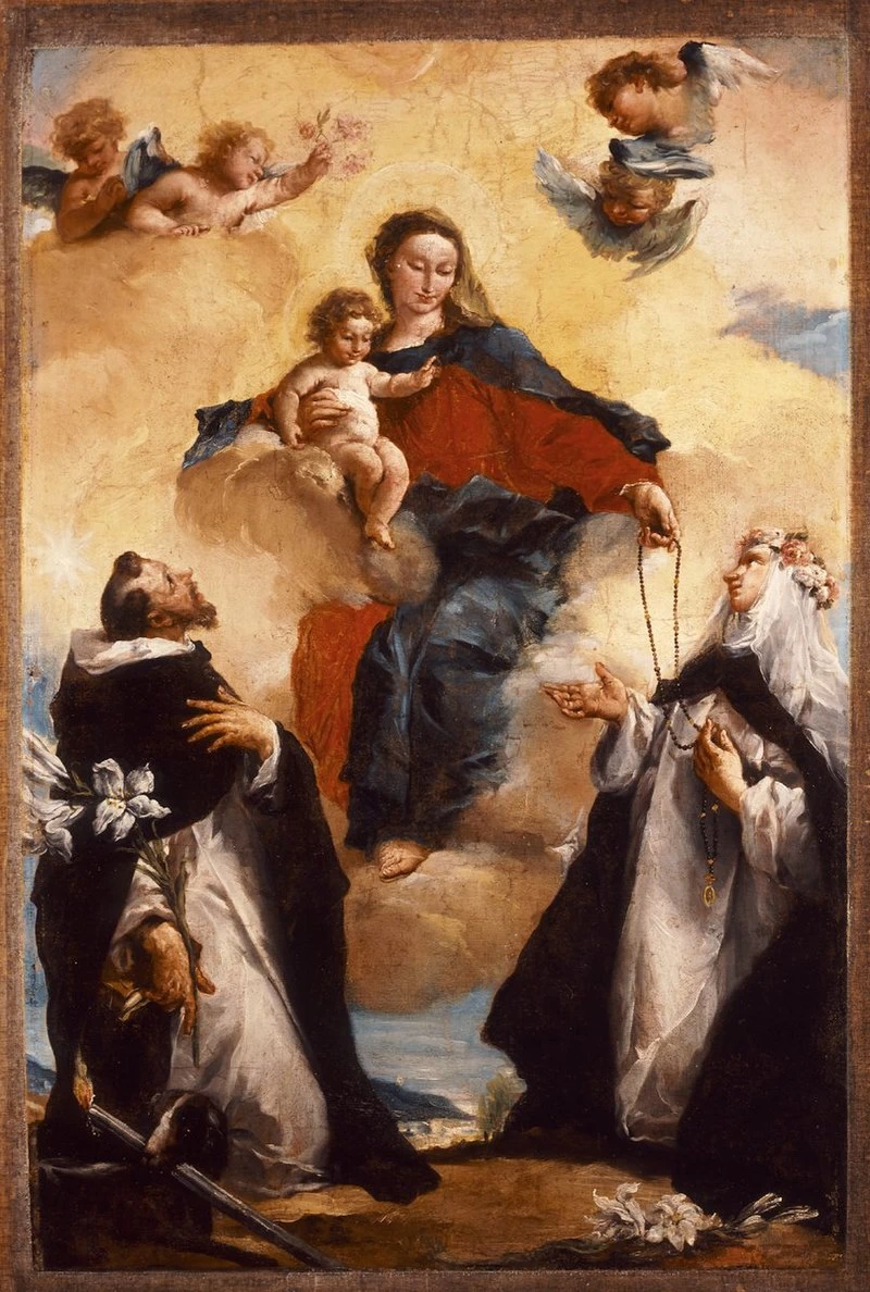 Madonna del rosario con Santa Caterina e san Domenico - Budapest Museum of Fine Arts